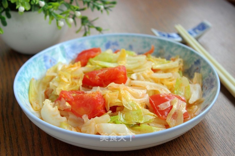 Stir-fried Cabbage with Tomato recipe