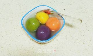 Natural Colorful Vegetable Glutinous Rice Balls recipe