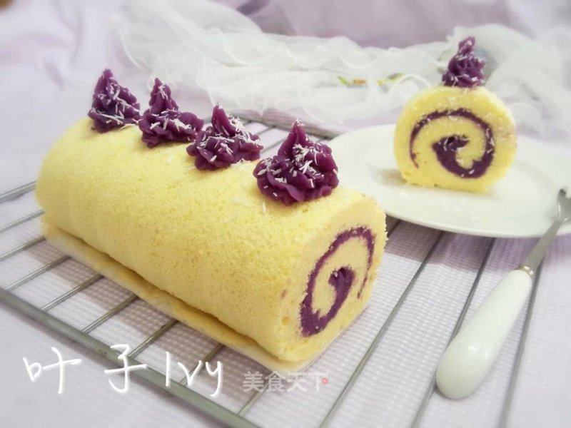 Romance~purple Sweet Potato Cake Roll recipe