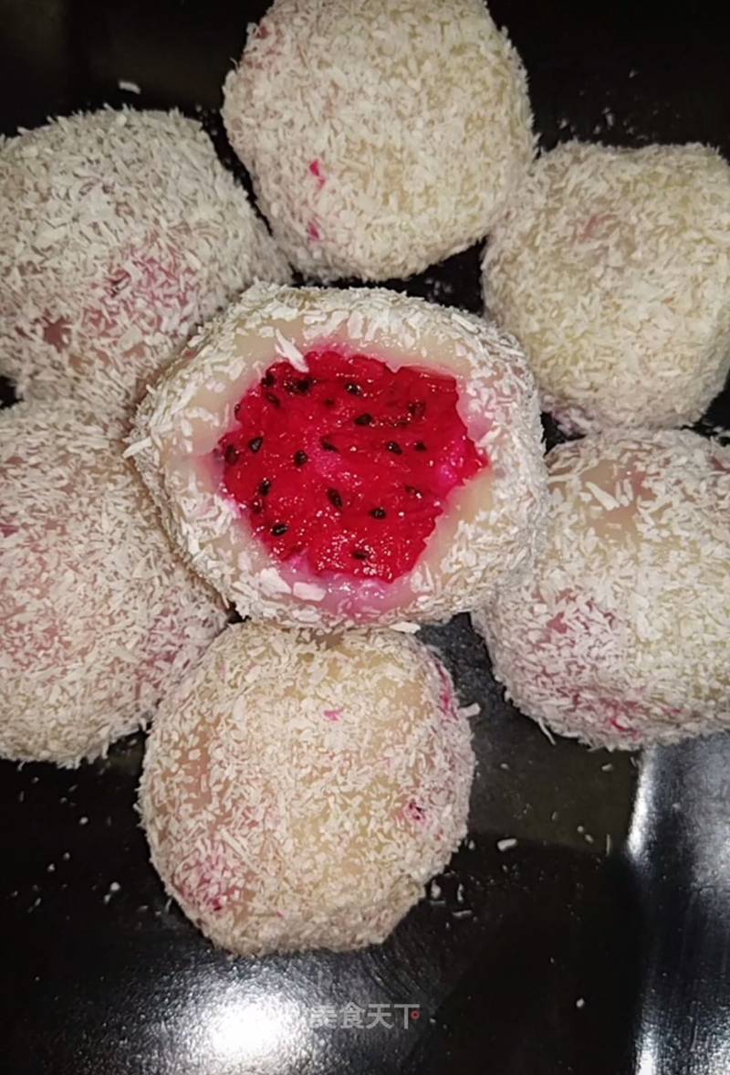 Pitaya Coconut Glutinous Rice Cake recipe