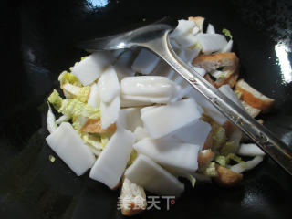 Oily Tofu and Cabbage Rice Cake Soup recipe