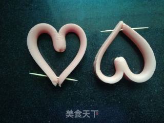 Electric Baking Pan One Ham Heart-shaped Poached Egg recipe