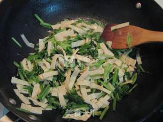 Fried Bean Curd with Komatsu Greens recipe