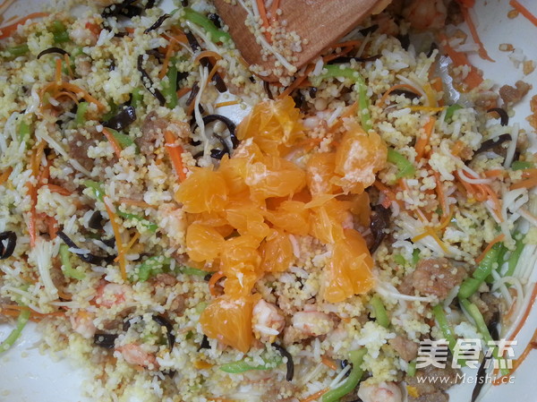 Fried Rice with Orange Fragrant Shrimp recipe