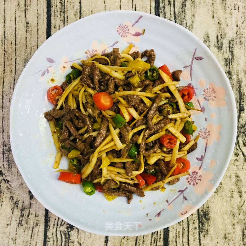 Stir-fried Beef with Eryngii Mushrooms recipe