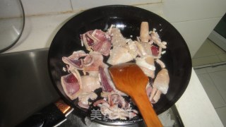 Stir-fried Dried Squid with Beans recipe