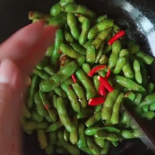 Spicy Fried Edamame recipe