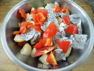 Assorted Fruits and Vegetables with Honey recipe