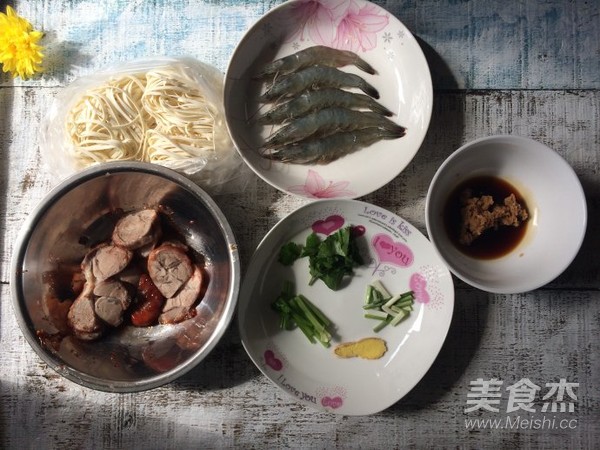 Shrimp Char Siew Noodles recipe