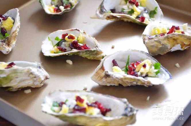 Cranberry Cream Baked Oysters recipe