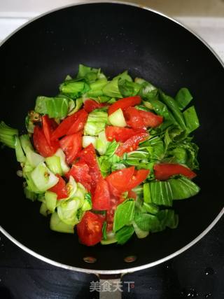 Stir-fried Tomatoes with Rape recipe