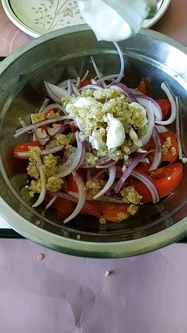 Quinoa Vegetable Garlic Salad recipe