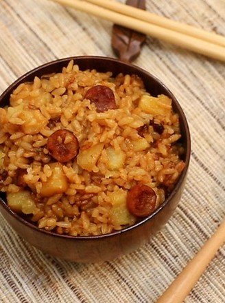 Potato Sausage Braised Rice-rosemary