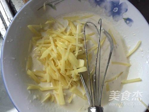 Potato Shredded Rice Omelette recipe