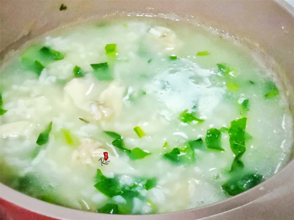 Lettuce Wonton Congee recipe
