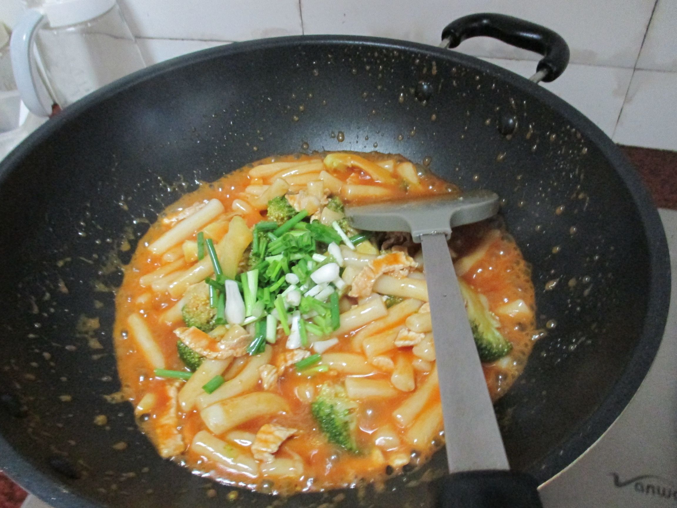 Stir-fried Rice Cake with Seasonal Vegetables recipe