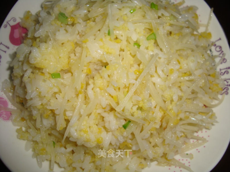 Shredded Potato Fried Rice recipe