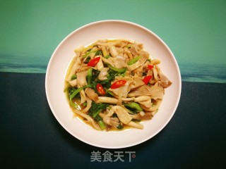 Stir-fried Chicken with Mushroom recipe