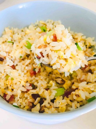 Fried Rice with Mushroom Sausage and Egg
