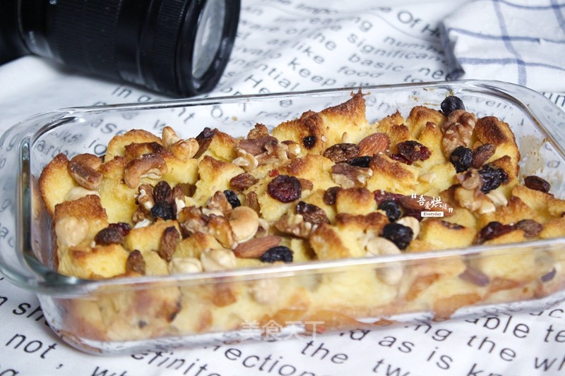 Nutty Cranberry Toast Pudding recipe