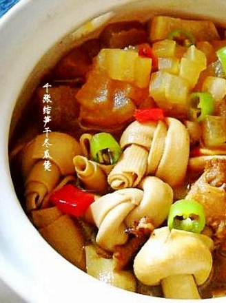 Thousands of Dried Bamboo Shoots and Winter Melon in Clay Pot