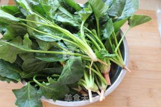 Sesame Oil Spinach Tower recipe