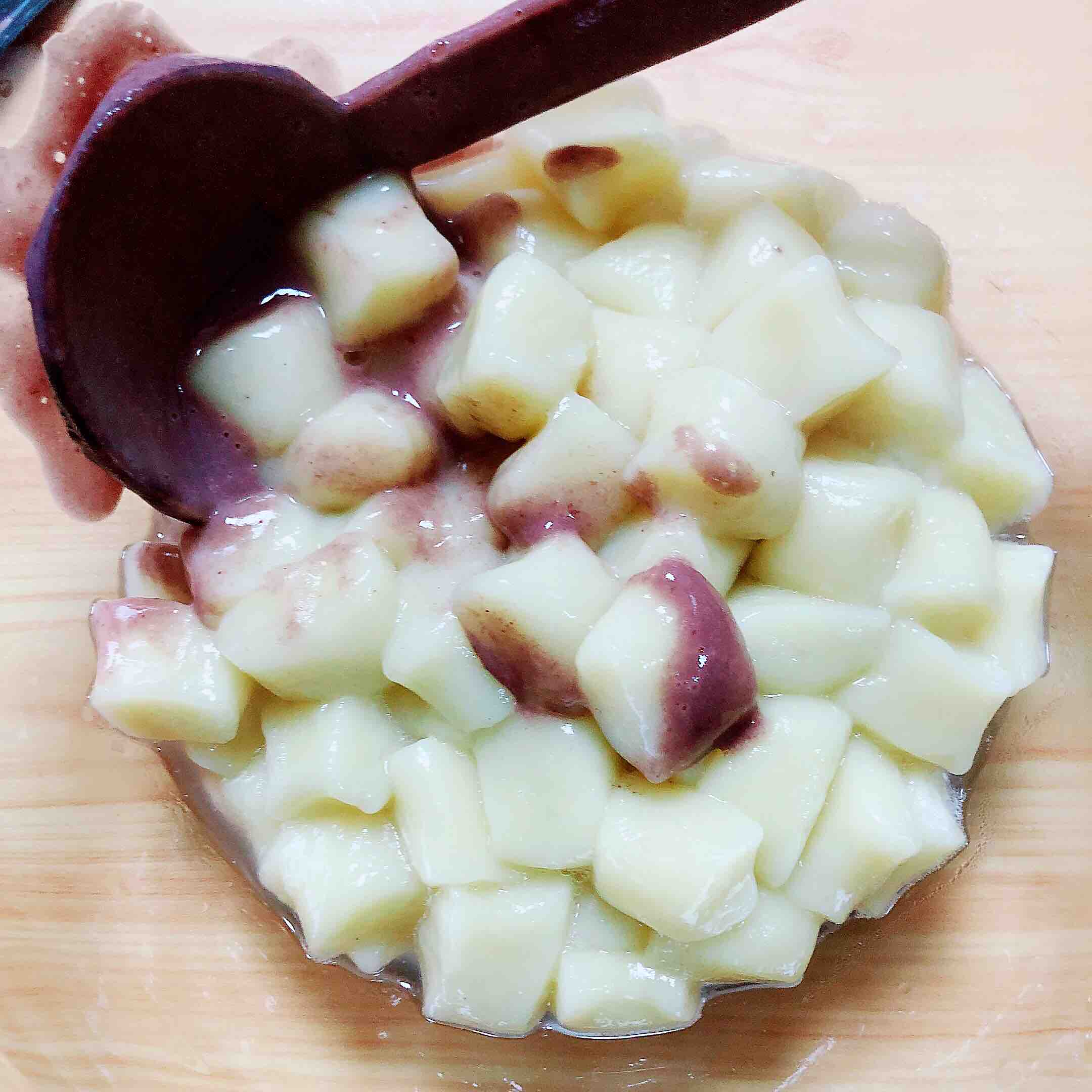 Durian Taro Balls and Red Bean Paste recipe