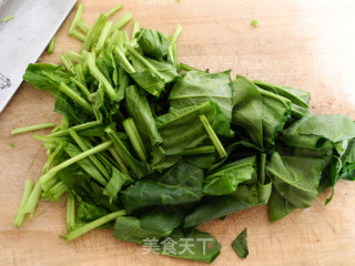 Scrambled Eggs with Spinach and Shrimp Skin recipe