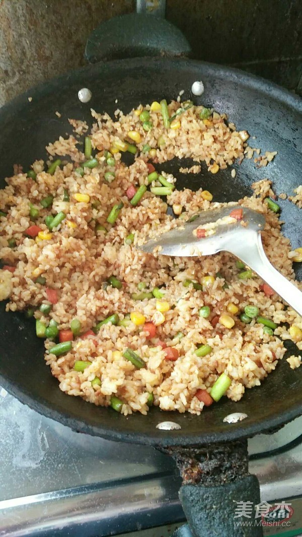 Fried Rice with Garlic Sprouts and Soy Sauce recipe