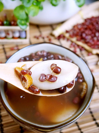 Tangerine Peel and Red Bean Rice Cake Soup