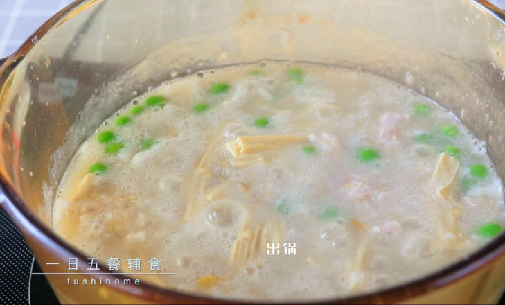 Yuba, Chestnut and Pea Pork Congee——baby Food Supplement recipe