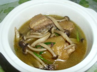 Stewed Chicken Thigh with Shimeji Mushroom recipe