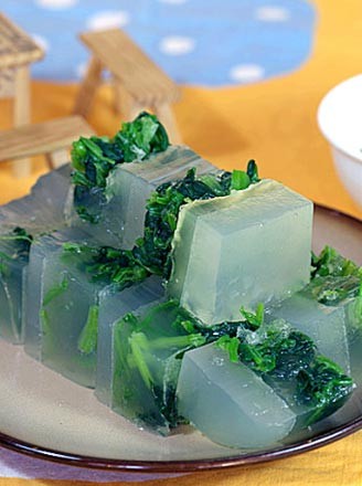 Spinach Pork Jelly recipe