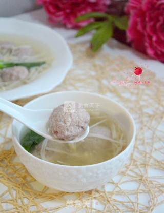 Pork Lotus Root Meatball Golden Needle Soup recipe