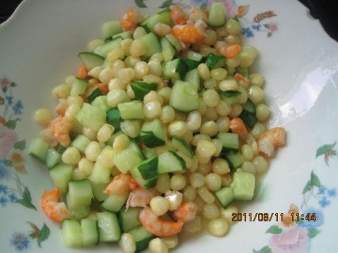 Three Diced Fried Rice with Scallions recipe