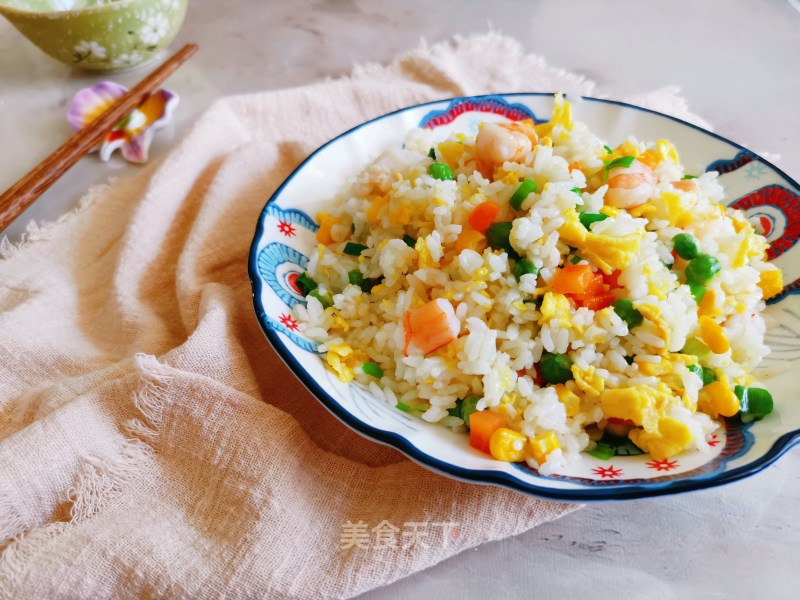 Fried Rice with Shrimp and Egg recipe