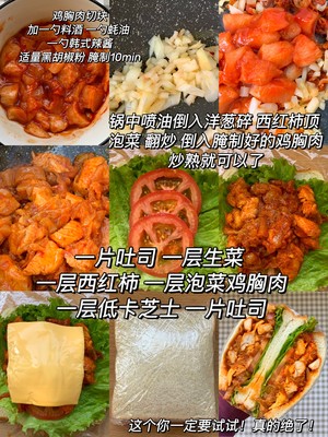 I Am Dizzy! How Could There be Such A Delicious Low-calorie Sandwich! recipe