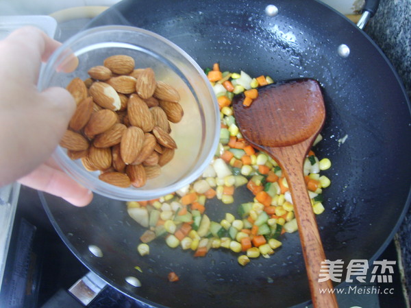 Stir-fried Assorted Dice with Almonds recipe