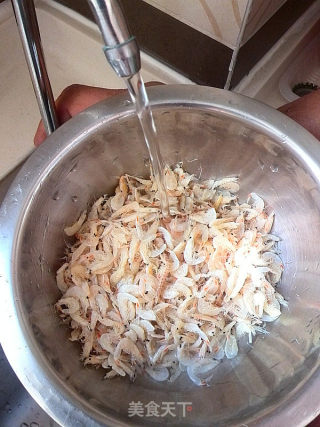 Shrimp Skin Mixed with Green Onions recipe