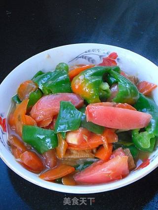 Home-style Stir-fry---[tomato Green Pepper Slices] recipe