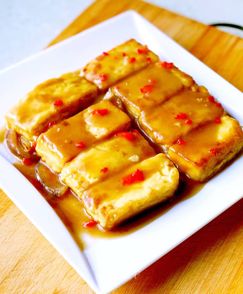 Premium Tofu with Abalone Sauce recipe