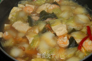 Shrimp, Cabbage, Tofu and Seaweed Soup recipe