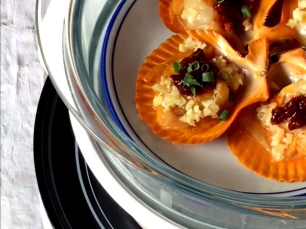 Steamed Scallops with Bean Paste recipe