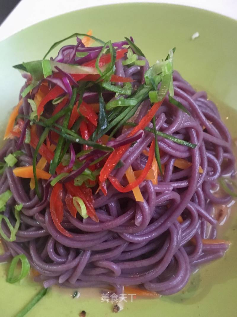 Cold Noodles with Sesame Sauce and Purple Potato recipe