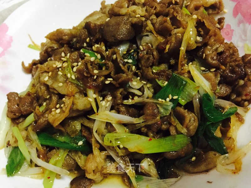 Stir-fried Lamb with Scallions recipe