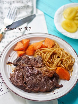 Spaghetti Steak recipe