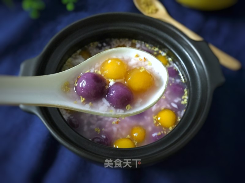 Sweet-scented Osmanthus Wine Stuffed Taro Balls recipe