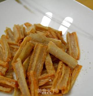 Salt and Pepper Lotus Root Strips-appetizers recipe