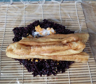 Double Glutinous Rice Steamed Rice with Fried Dough Sticks recipe