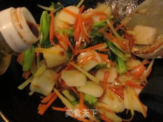 Vegetarian Fried Rice Cake recipe